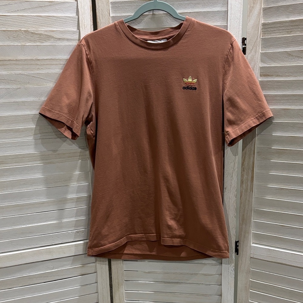 Adidas Men's Rust Brown Short Sleeve Tee